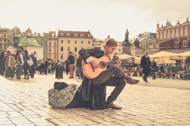 gitaar instrument straatmuzikant